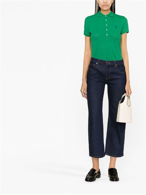 Polo donna manica corta verde POLO RALPH LAUREN | 211870245026